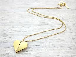 Origami Coeur Collier En Or Bijoux Coeur Japonais Par Shlomitofir Heart Jewelry Heart Pendant Jewellery Shop Design