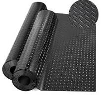 Amazon.com: Diamond-Plate Rubber Flooring Rolls, 21FT *16IN Garage Floor  Mat, 4 * 7Ft Cover Area PVC Garage Flooring Roll for Garage Floor, RV  Trailer ...