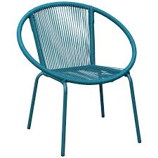 Round Stacking Wicker Chair Teal At Home Interior Rumah Interior Rumah