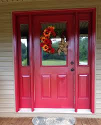 Many schools and offices organize contests for the most creative christmas door decorations. Cranberry Red Front Door Red Front Door Front Door Doors