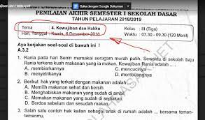 Ulangan tema 1 indahnya kebersamaan kelas iv. Soal Ulangan K13 Kelas 3 Tema 4 Kewajiban Dan Hakku Sekolahdasar Net