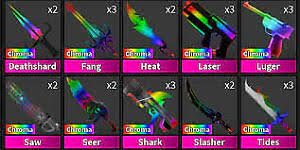 Battleaxe is a godly knife that was included in the halloween 2017 item pack, which was purchasable for 1299 robux. Best Deal Roblox Murder Mystery 2 Mm2 Godly Chroma Tides Ebay