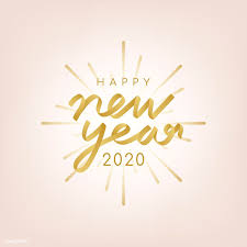 Golden Happy New Year 2020 Vector Free Image By Rawpixel Com Ningzk V Happy New Year Typography Happy New Year Wishes New Year Typography