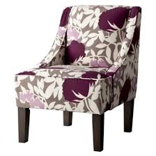 Hudson Upholstered Accent Chair Lavender Floral Has Plum Accents W Espresso Finish Wood Legs Upholstered Accent Chairs Purple Accent Chair Accent Chairs