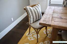 Flash furniture kids thin dining chair cushion in natural. Dining Room Decor Update Bench Chairs Pillows The Sunny Side Up Blog