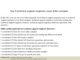 Top 5 Technical Support Engineer Cover Letter Samples