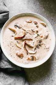 This Cream Of Mushroom Soup Iis Packed With Two Different Kinds Of Mushrooms Dry Sherry Garlic And Just A Creamed Mushrooms Mushroom Soup Stuffed Mushrooms