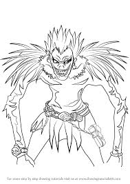 How To Draw Ryuk From Death Note Step 0 Png 596 842 Dessins Faciles Manga Death Note Coloriage