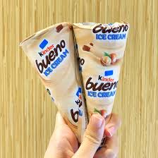 Kinder bueno mini 400g made in poland kinder bueno mini 400g. Kinder Bueno Ice Cream Cone With Chunky Chocolate Bits Is Now In Malaysia