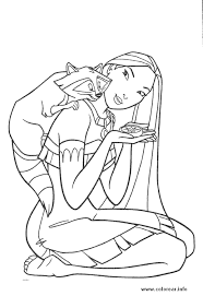 Pocahontas And Meeko Coloring Book Printable Coloring Pages For Kids Disney Princess Coloring Pages Princess Coloring Pages Disney Coloring Pages