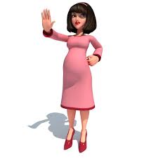 Pregnant Woman Rigged Cartoon In 2020 Pregnant Women Model Women