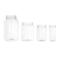 4 oz Round PET Plastic Jars - Clear
