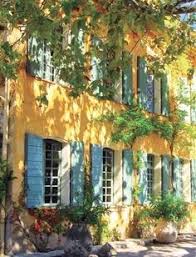 Maison In Provence Love The Golden Yellow And Wode Blue Shutters French Country House French House Exterior Colors