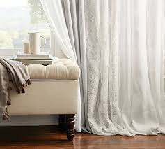 I absolutely love pottery barn's sheer linen drape shades. Belgian Flax Linen Rod Pocket Sheer Curtain Pottery Barn