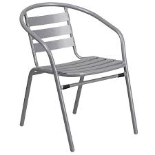 Flash Furniture Metal Restaurant Stack Chair With Aluminum Slats Multiple Colors Walmart Com In 2020 Metal Bistro Chairs Patio Dining Chairs Metal Restaurant