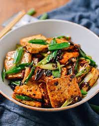 Tofu With Black Bean Sauce Recipe Vegetarian Dishes Asian Recipes Tofu Dishes