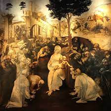 Sidonie bonnec, thomas hugues et un conférencier du musée du louvre nous en disent plus sur l'oeuvre l'adoration des mages. Dans L Octave De L Epiphanie L Adoration Des Mages Par Leonard De Vinci Avant 1482 Musee Des Offices Florence Toscane Florence Italie Da Vinci De Vinci