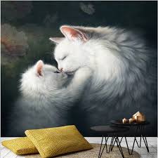 Lukisan 3d archer tower coc. Hd Hand Painted Kucing Ibu Dan Anak Lukisan Dinding 3d Kertas Dinding Dekorasi Rumah Koridor Lorong Lukisan Dinding Wallpaper 3d Papel De Parede Wallpaper Aliexpress
