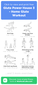 Glute Power House 3 Home Glute Workout Workoutlabs Fit At Home Glute Workout Glutes Workout Workout
