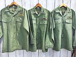 Sold Vintage Army Og 107 Cotton Sateen Shirts Military Shirts Army Shirts Vintage Military
