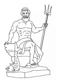 God Poseidon On His Throne From Greek Mythology Coloring Page Jpg 600 849 Odisseia