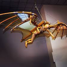 Look Up This Model Built From Leonardo Da Vinci S Design For An Ornithopter An Aircraft Flown By Flapping The Leonardo Da Vinci Da Vinci Inventions Leonardo