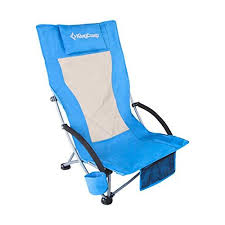 Kingcamp Low Sling Beach Camping Concert Folding Chair With Mesh Back Blue High Back All4hiking Com Beach Camping Folding Chair Chair