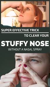 Super Effective Trick To Clear Your Stuffy Nose Without A Nasal Spray Beautyhealther Org Stuffy Nose Nasal Spray Stuffy Nose Remedy
