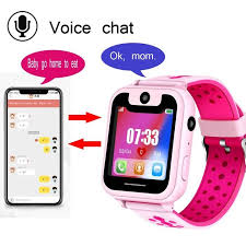 Kids Anti Lost Smart Watch Pink Color For Girls Shiny Jewels Store Phone Watch For Kids Smart Watch Location Finder