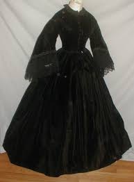 Civil War Era 1860 S Black Velvet Dress Fashion Civil War Dress Civil War Fashion