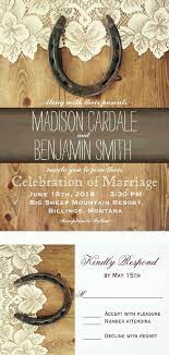 Country Western Horseshoe Lace Wedding Invitations For A Rustic Country Wedding Invitations Rustic Country Lace Wedding Invitations Western Wedding Invitations