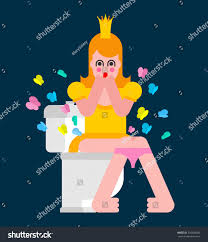 Princess On Toilet Fart Butterfly Woman Stock Vector (Royalty Free)  756604600 | Shutterstock
