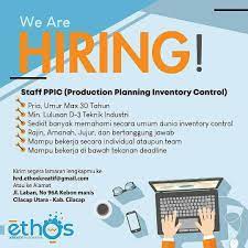 Saat ini kami membutuhkan sumber daya manusia profesional, aktif. Lowongan Kerja Inventory Control Juli 2021