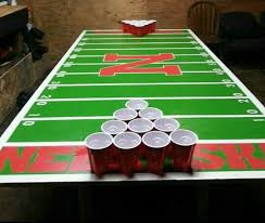 Nebraska Beer Pong Table Football Beer Pong Table Beer Pong Tables Beer Cap Projects