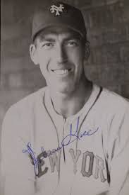 Johnny Gee (d.88) New York Giants Autograph 4x6 Signed Vintage Postcard JSA  17A