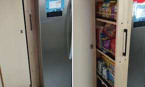 Bunnings pull out pantry shelves. Bunnings Shoppers Uses Budget Items To Create A Secret Storage Pantry To Maximise Kitchen Space Daily Mail Online