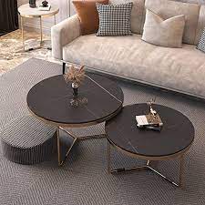Zrn Modern Coffee Table Sofa Multi Fonctional Side Table Living Furniture Metal Triangular Nest Of 2 Tables Suitable Living Table Coffee Table Living Furniture