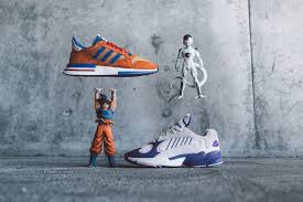 The sneakers will release in 4 batches of 2 starting august and ending in december. Dragon Ball Z X Adidas Frieza Goku Weartesters