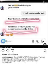 Ankara'da yaşayan aleyna çakır'ın evde ölü bulunduğu olayın şüphelisi olarak gözaltına alındıktan sonra serbest bırakılan ümitcan uygun 'un instagram hesabı hacklendi ve kadınlarla yapmış olduğu. Bunlar Nasil Insan Pavyoncu Umit Can Uygun A Genc Kizlarin Attigi Mesajlar Soke Etti Habermotto