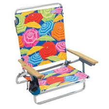 Rio 5 Position Aluminum Lay Flat Designer Beach Chair With Towel Bar Sc592 900 1 The Home Depot In 2020 Folding Beach Chair Beach Chairs Best Beach Chair