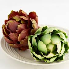 Корзина фруктов ваза с гвоздиками и раковинами на столе. Realistic Artificial Artichokes Faux Fruits Vegetables Floral Supplies Craft Supplies Factory Direct Craft