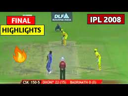 Overall, chennai has won the ipl three times, while the rajasthan has one title to its name. Ipl 2008 Final Highlights Csk Vs Rr Ipl 2008 Final Rajasthan Royals Vs Chennai Super Kings Youtube
