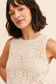 Eliana Crochet Shell Top