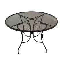 Meadowcraft Glenbrook Round Mesh Patio Dining Table Outdoor Dining Tables Ace Hardware Patio Dining Table Patio Dining Outdoor Dining Table