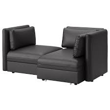 Vallentuna 2er Sitzelement Mit Bettsofa Mit Stauraum Murum Schwarz Ikea Osterreich Sofa Bed With Storage Modular Sofa Vallentuna