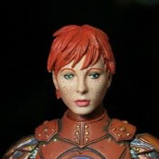 HEAD ONLY Mythic Legion Four Horsemen Custom Painted Joan HEAD ONLY  freckles