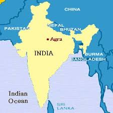 Resultado de imagem para agra india on indian map