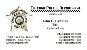 Police thin blue line monogrammed professional business card. Cobra Printing Productions Cpd Business Cards