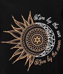 Live By The Sun Love By The Moon Sun Painting Hippie Art Moon Tattoo