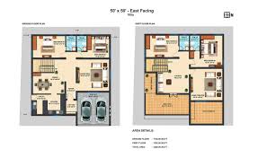 50x50 Ef 4 Bhk Duplex Villa Floor Plans Model House Plan New House Plans